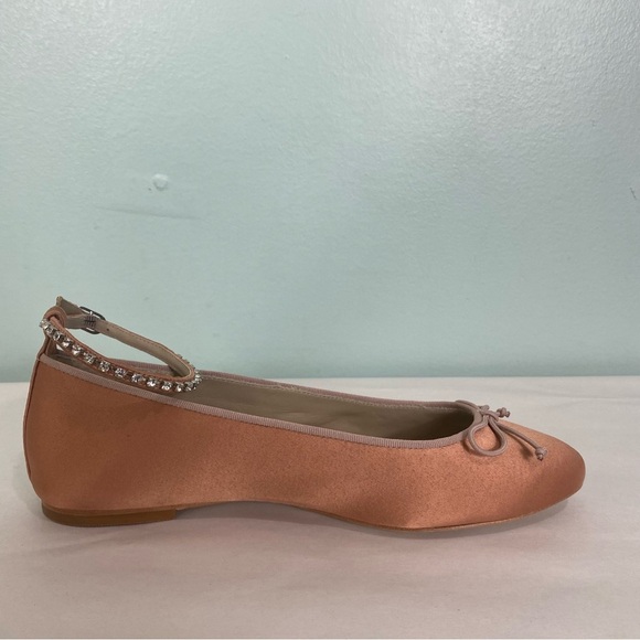 Anthropologie Guilhermina Embellished Pink Ballet Flats Sz 7‎ - Picture 6 of 10